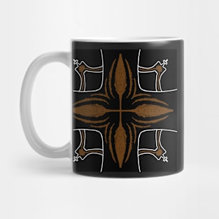 christian cross themed fabric pattern graphic design by ironpalette Mug